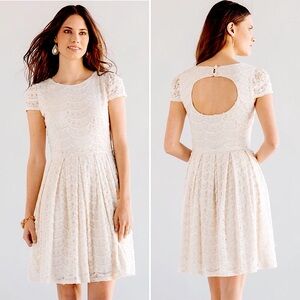 Ivory Lace Embroidered Dress